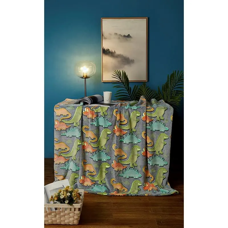 DARLING DINOSAURS GLOW IN THE DARK BLANKET