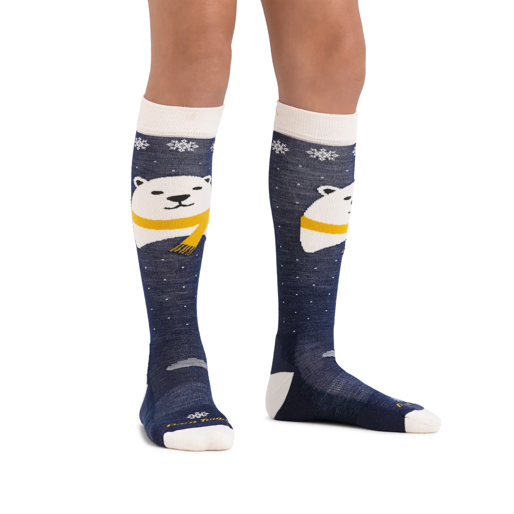 Darn Tough Kids Polar Bear Over-the-Calf Midweight Ski & Snowboard Sock