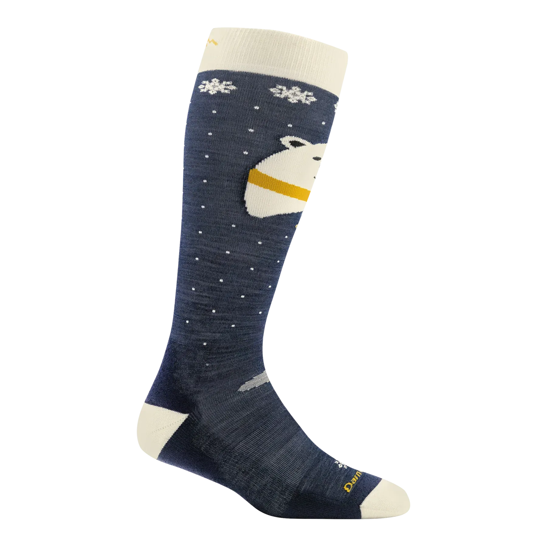 Darn Tough Kids Polar Bear Over-the-Calf Midweight Ski & Snowboard Sock