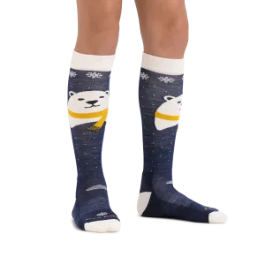 Darn Tough Kids Polar Bear Over-the-Calf Midweight Ski & Snowboard Sock