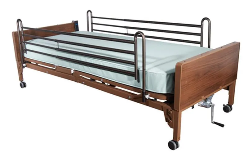 Delta Ultra Light Full Electric Hospital Bed with Full Rails and Innerspring Mattress - 1 Each
