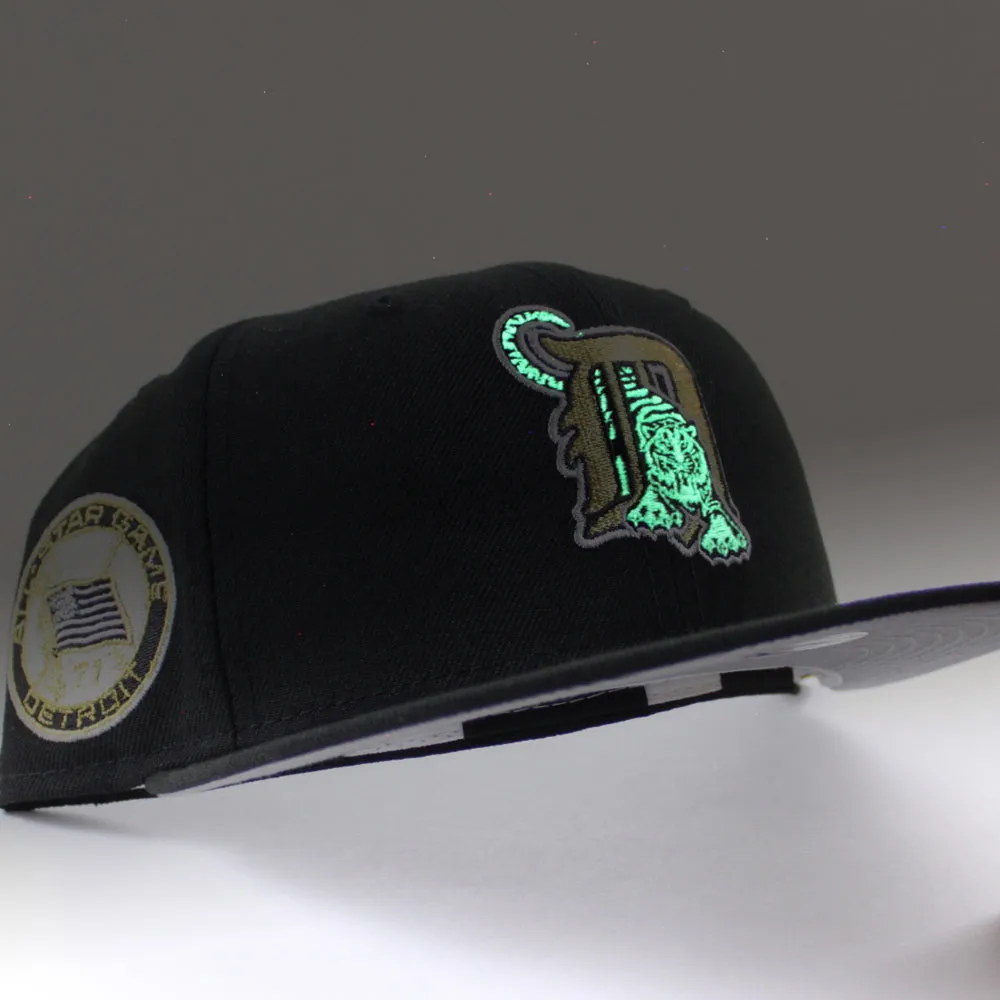 Detroit Tigers 1971 All-Star Game New Era 59Fifty Fitted Hat (GITD Black Gray Under Brim)