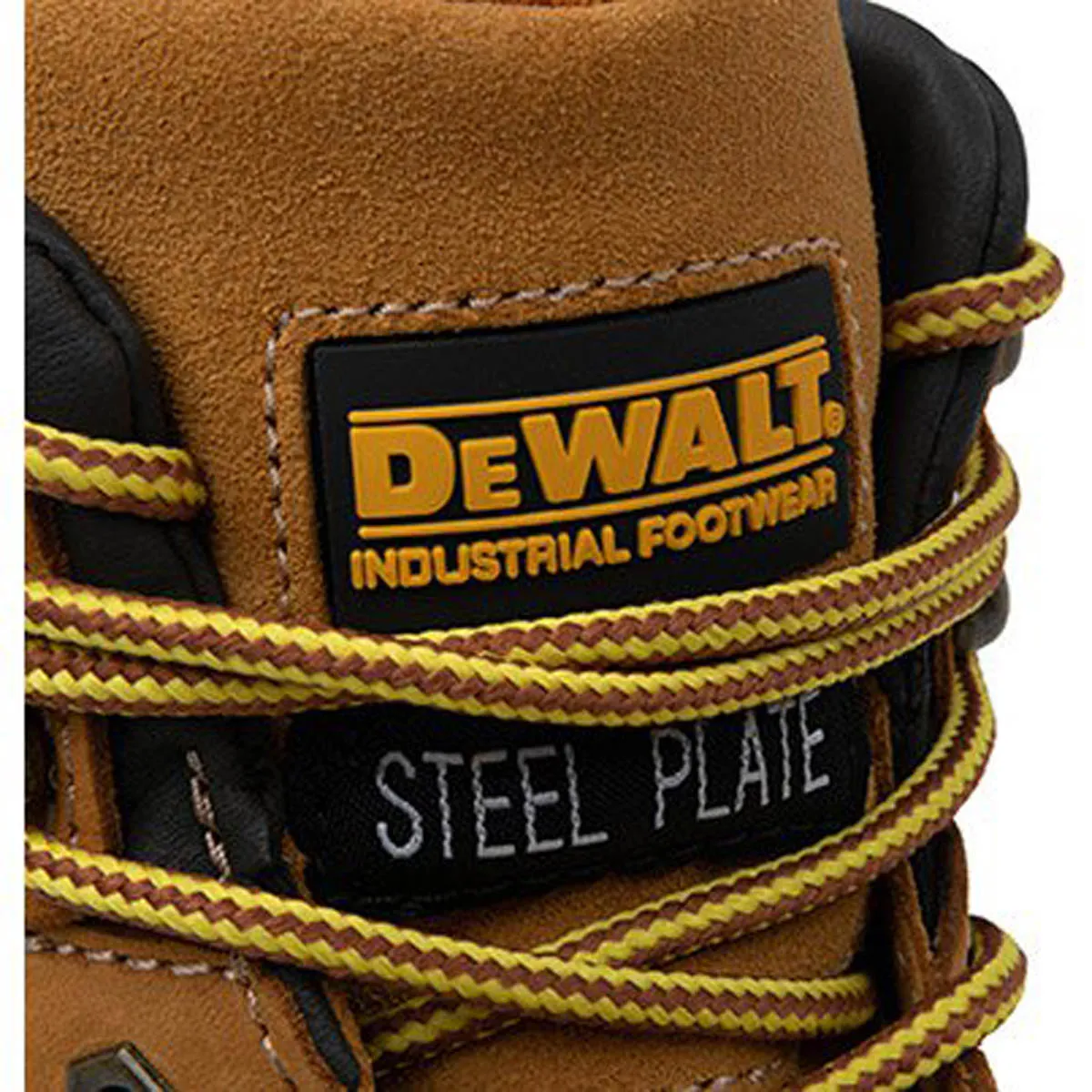 Dewalt Mens Safety Boot Leather Brown Steel Toe Cap Durable Comfortable Size 4