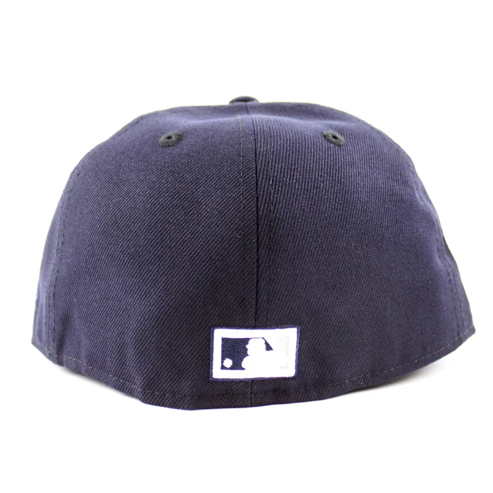 Dice New York Yankees 2000 World Series Patch New Era Fitted 59Fifty Hat (GITD Subway Series Navy Gray Under Brim)