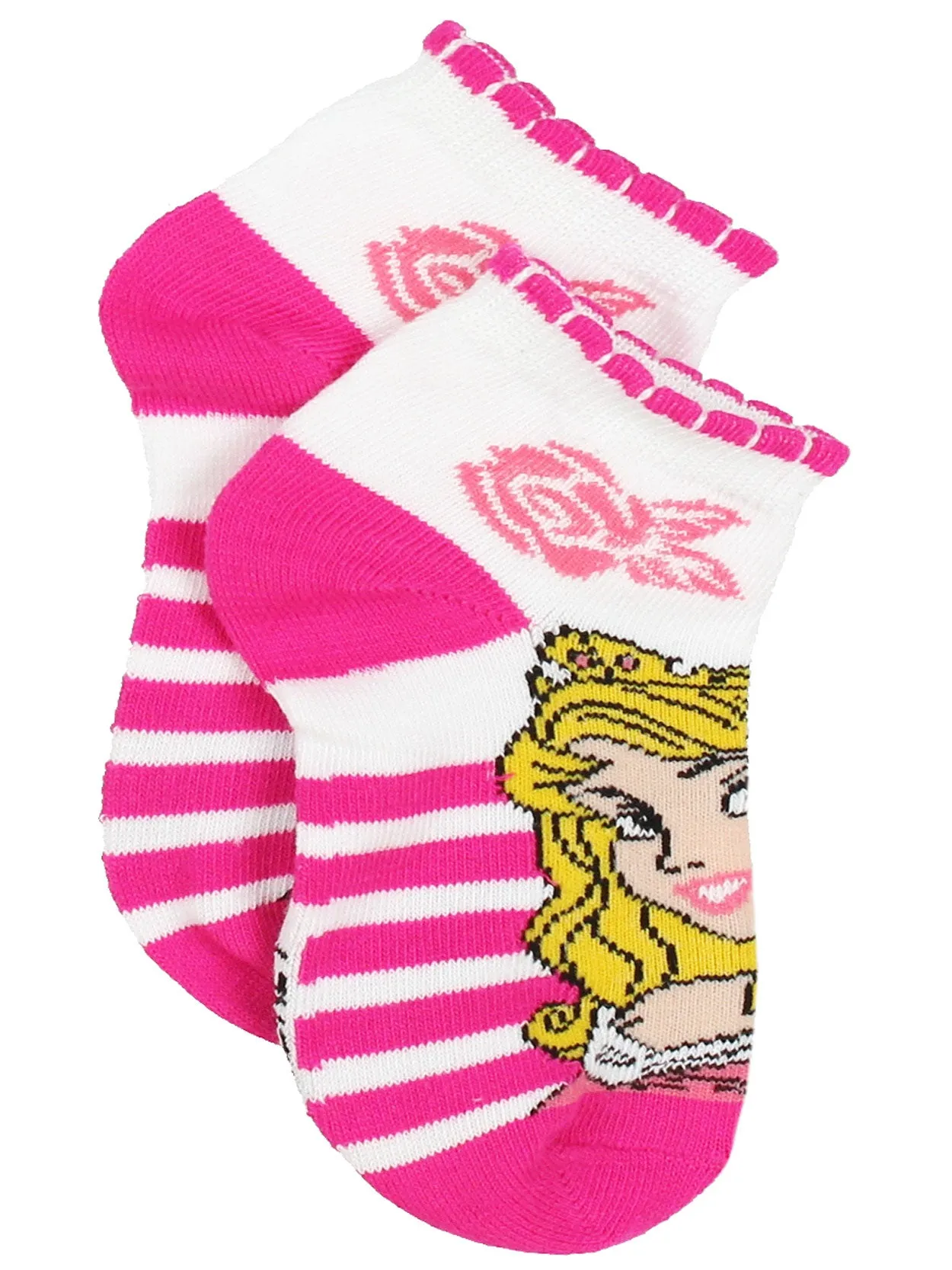 Disney Princess Quarter Style Socks 6-Pack