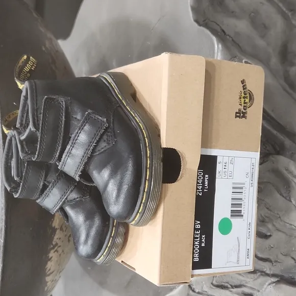 Dr. Martens Kids Black Brooklee Bv Boots Size 6