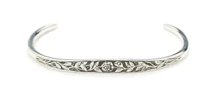 Engraved Rose Vine Cuff