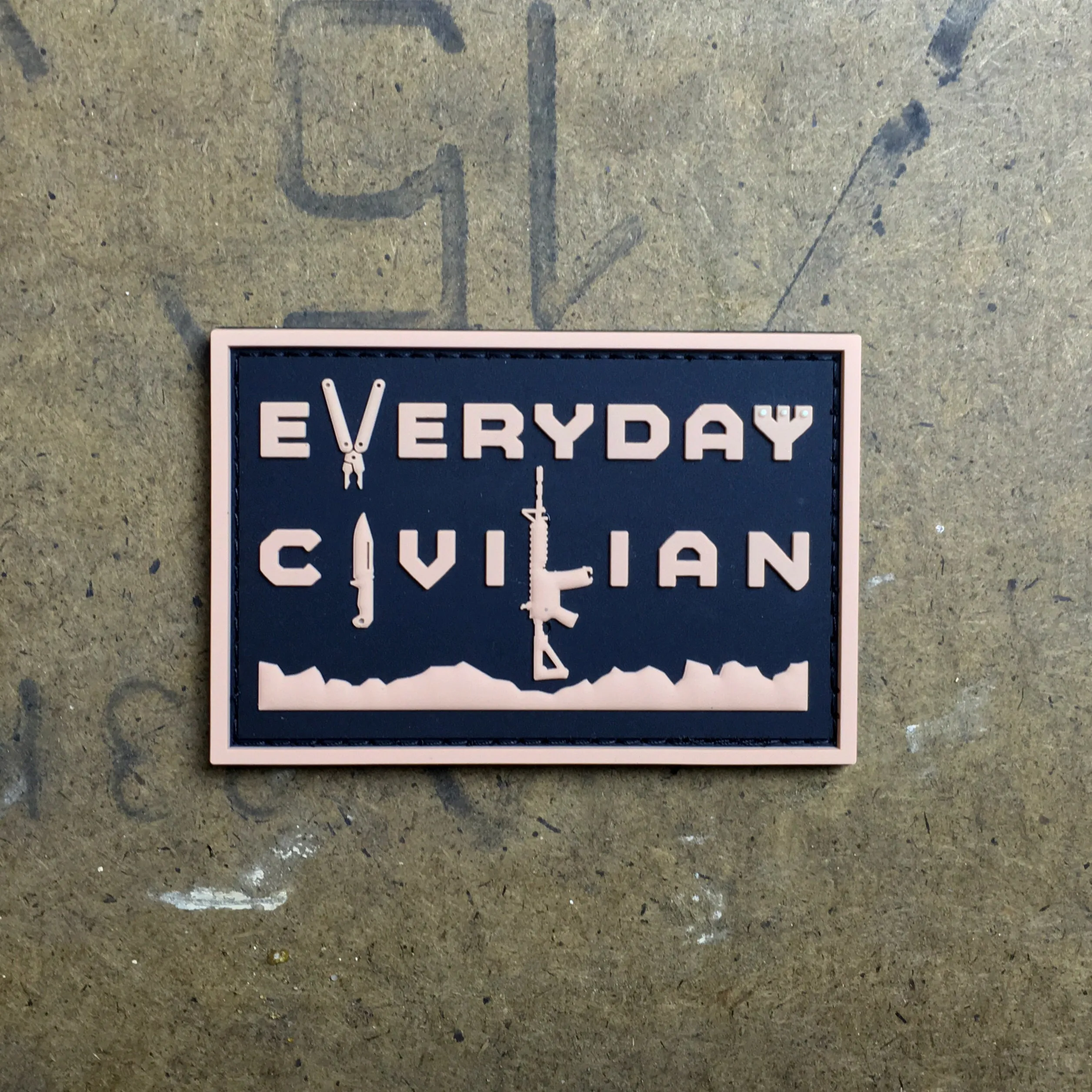 EveryDayCivilian PVC Patch Black & Tan