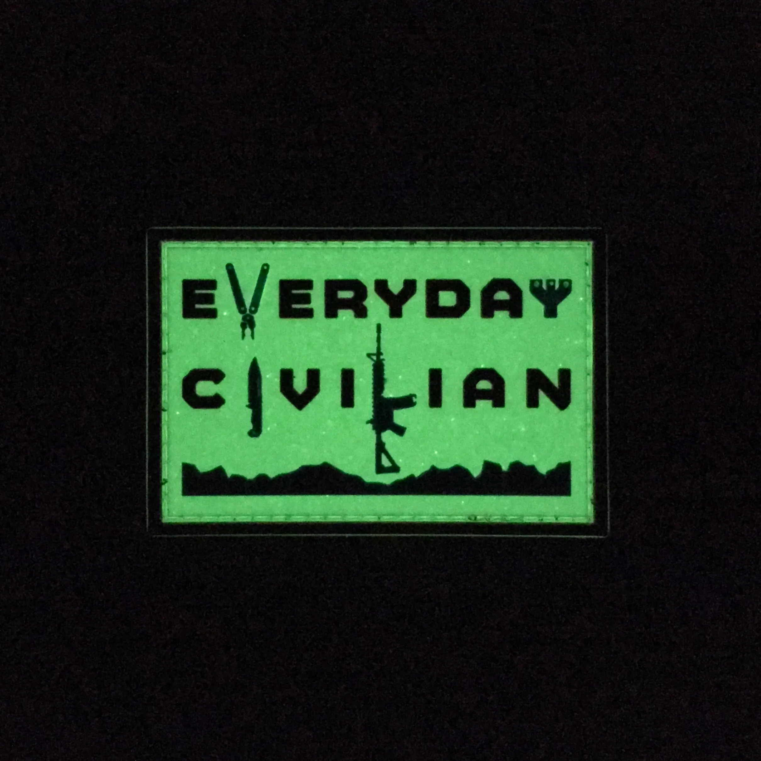 EveryDayCivilian PVC Patch White(Glow) & Black