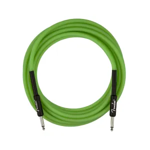 Fender 18.6 FT Professional Series Glow in the Dark Instrument Cable, Green