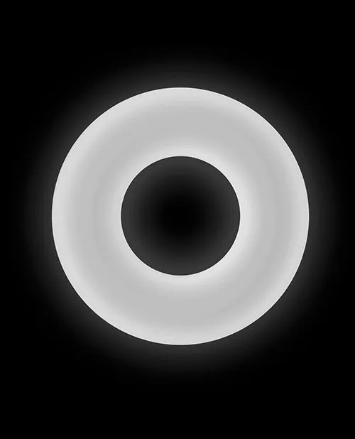 Firefly Glow in the Dark Bubble Cock Ring - White