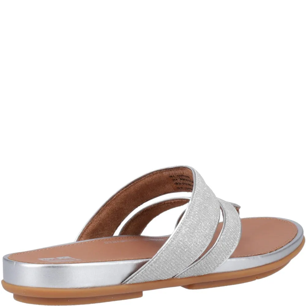 Fitflop Gracie Shimmerlux Strappy Toe Post Sandals