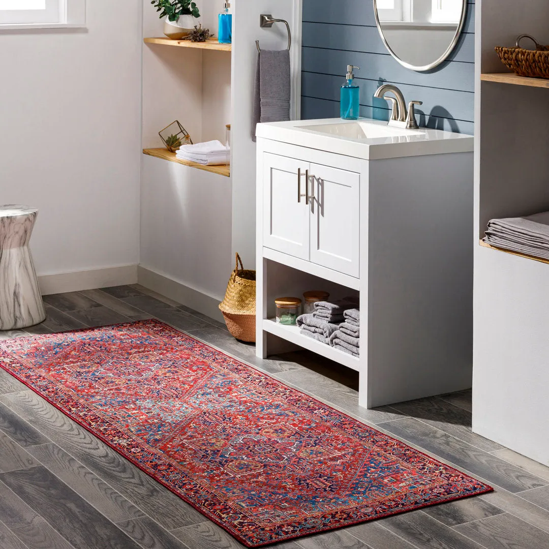 Fleckenstein Oriental Burgandy Area Rug Langley Street® Rug Size: Runner 2'6" x 7'6"
