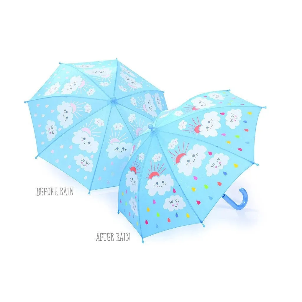FLOSS AND ROCK COLOR CHANGE UMBRELLA-RAINDROPS AND CLOUDS