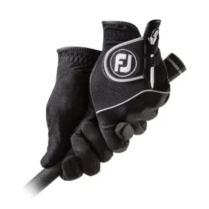 FootJoy 2017 RainGrip Pair M Black Regular Pair (#66109E)