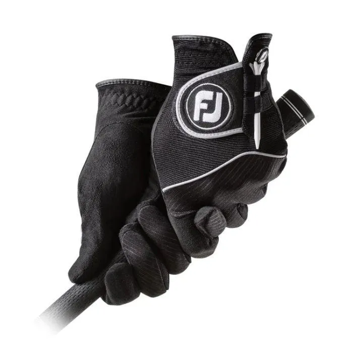 FootJoy 2017 RainGrip Pair ML Black Regular Pair (#66109E)