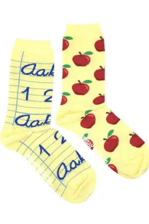 Friday Socks - Apple And Teachers Womens Socks
