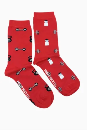 Friday Socks - Women's Mismatched Socks | Water Bottle & Weights