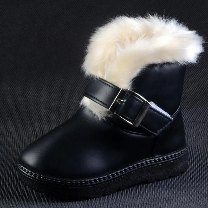 Girl Boy Sneakers Children Snow Boots Thicken Winter Children Shoes For Baby Kids 4 colour