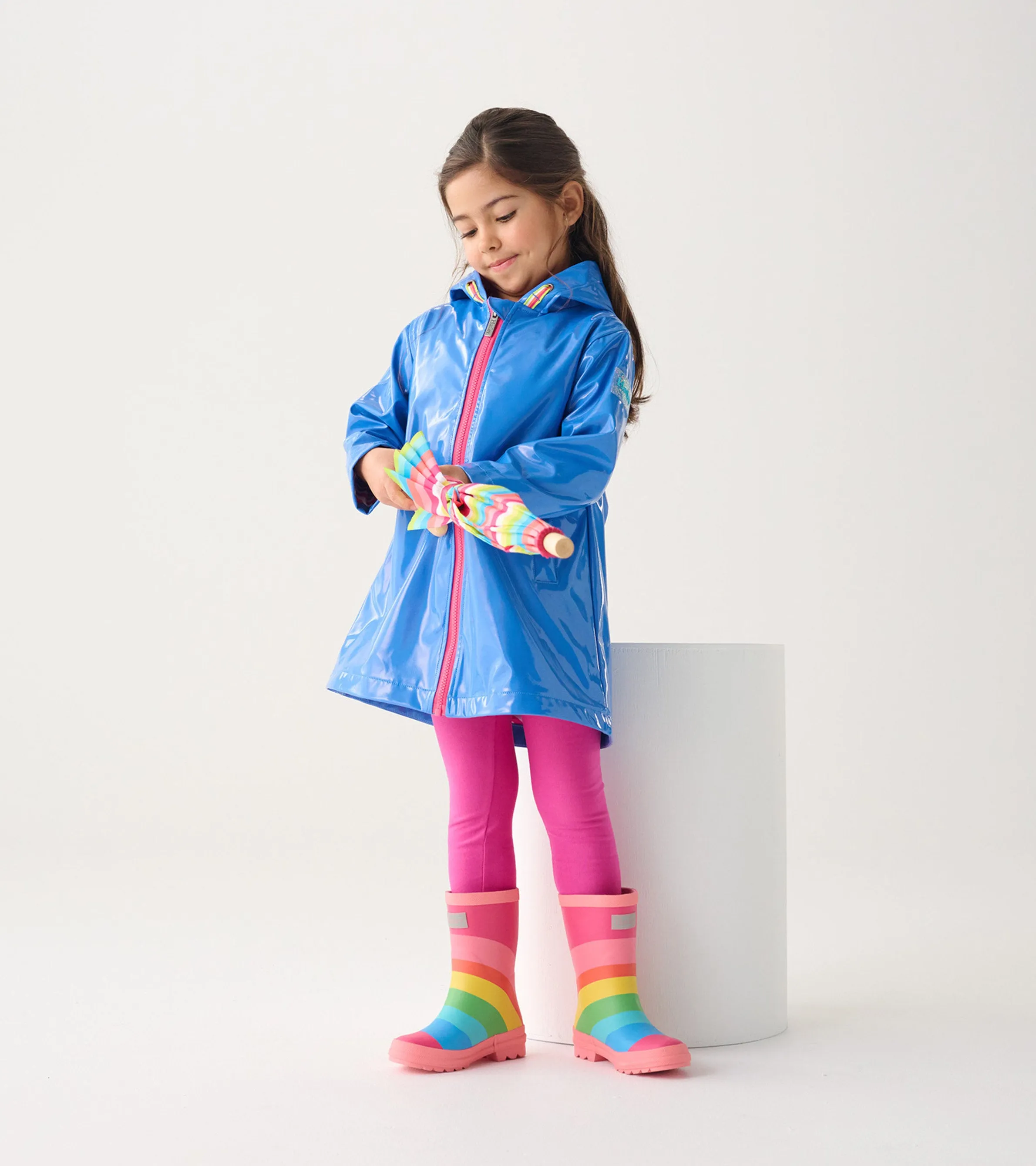 Girls Rainbow Matte Rain Boots