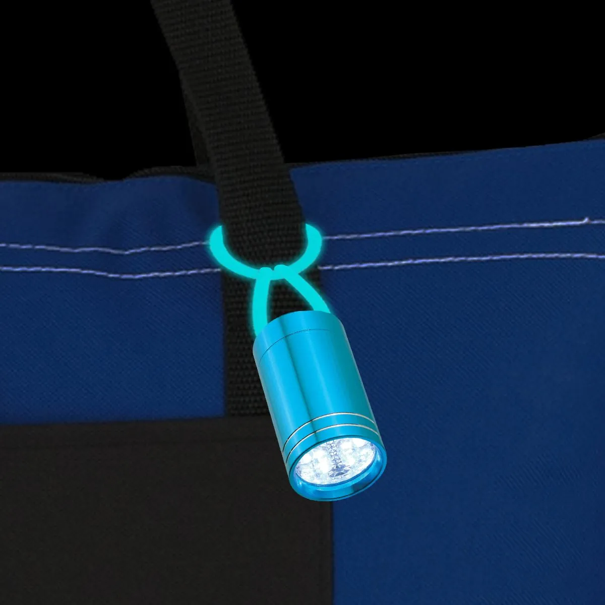 Glow In The Dark Aluminum LED Flashlight - #403416