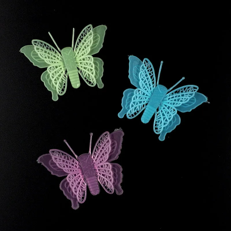 GLOW IN THE DARK BUTTERFLIES  6PCS