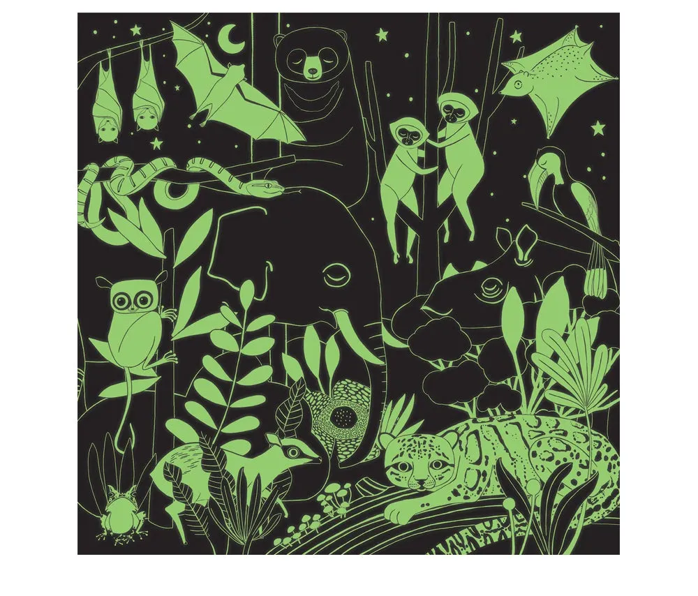 GLOW-IN-THE-DARK: Jungle Illuminated Puzzle [500 Pieces]