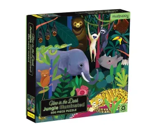 GLOW-IN-THE-DARK: Jungle Illuminated Puzzle [500 Pieces]