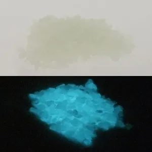 Glow in the dark stone,Blue,glass,100 grams/lot