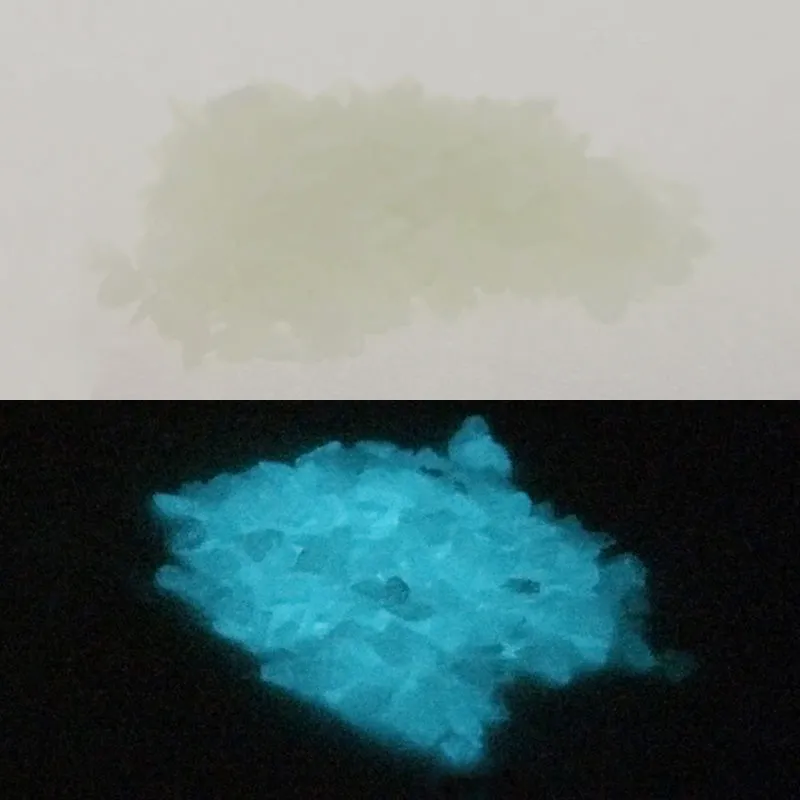 Glow in the dark stone,Blue,glass,100 grams/lot