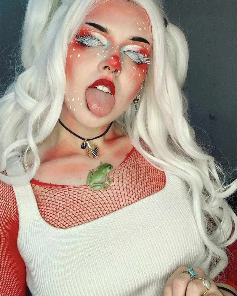 Glow in the Dark Wig White Lace Front Wig WT110