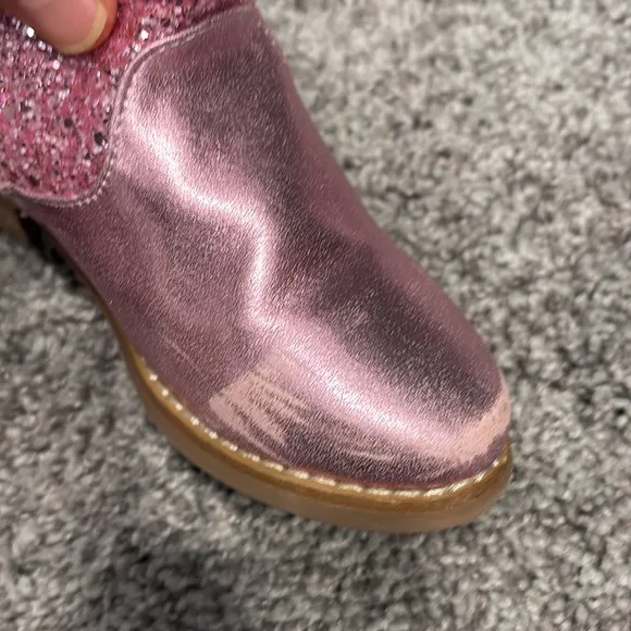 GUC Mini Dreamers Georgia Glitter Heart Boots Sz 28 (11)