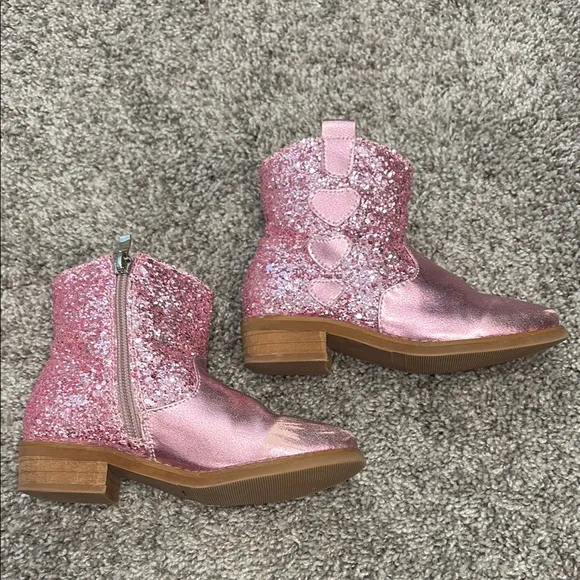 GUC Mini Dreamers Georgia Glitter Heart Boots Sz 28 (11)
