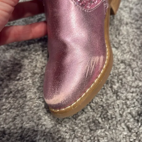 GUC Mini Dreamers Georgia Glitter Heart Boots Sz 28 (11)