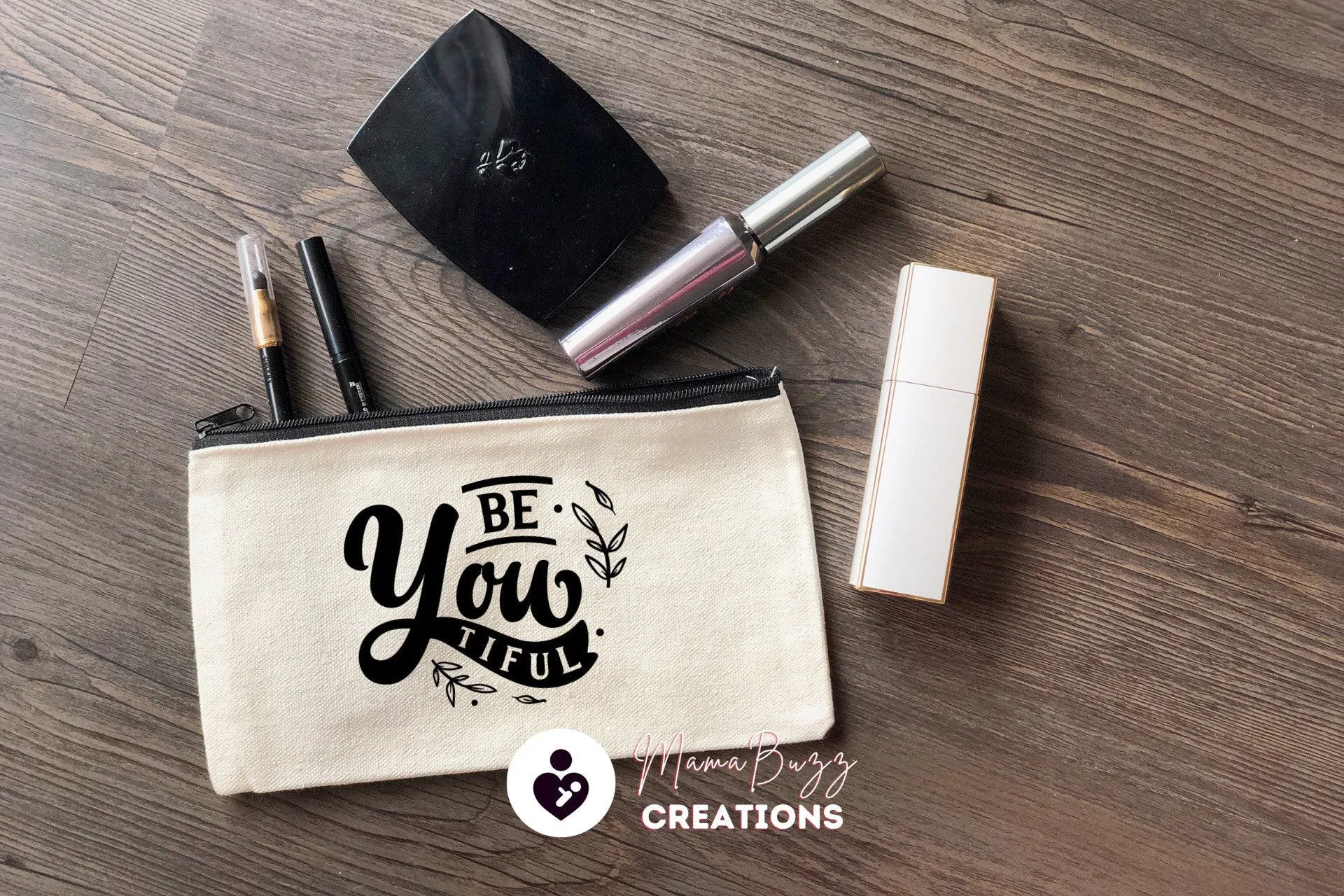 Happiness is Home-made,Makeup bag,Makeup purse,Travel bag,Makeup bag organizer,Pencil case,Zipper Bag,Custom zipper bag,Canvas,Craft Bag
