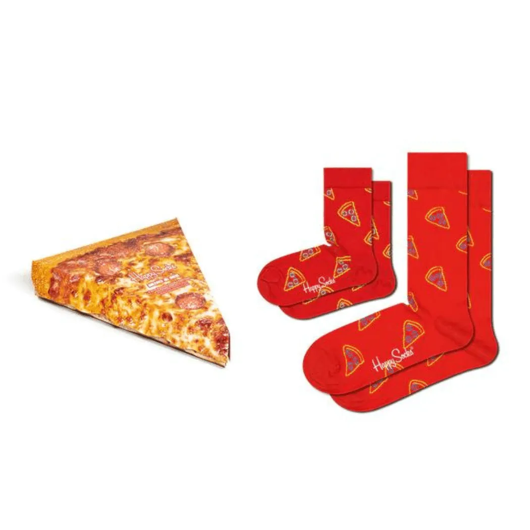 Happy Socks Pizza Socks Mini & Me 2 Pack 41/0-12M