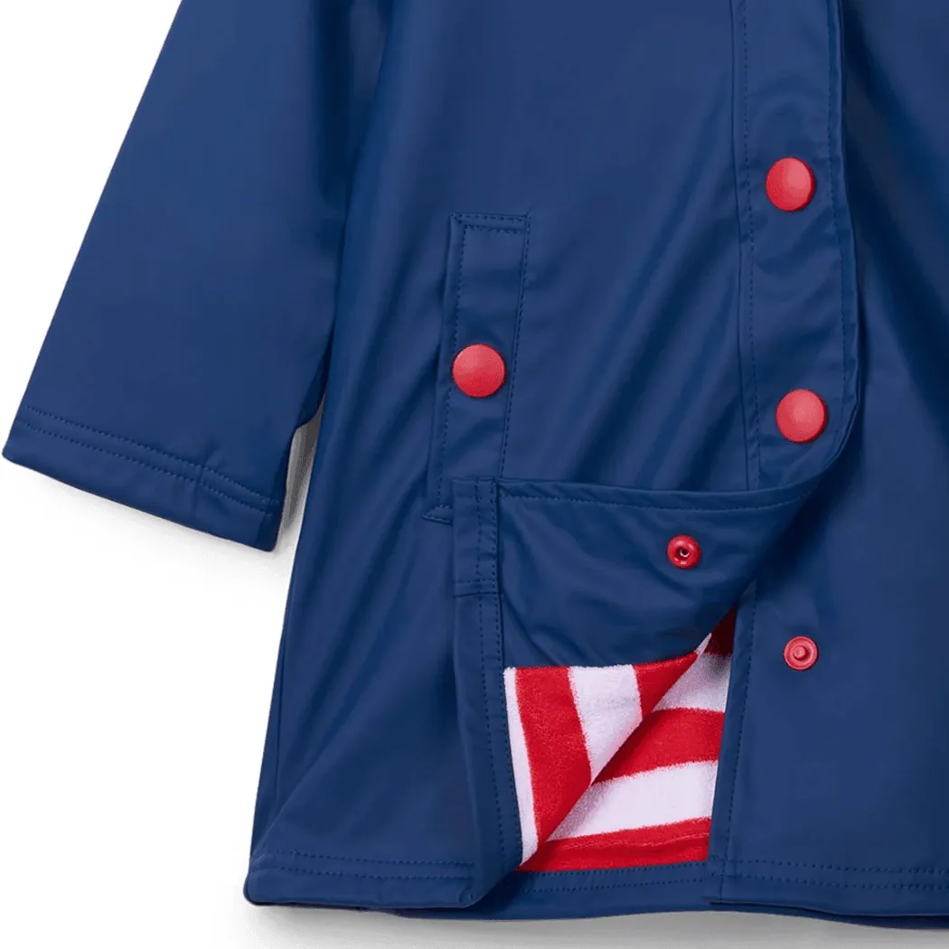 HATLEY Splash Rain Jacket | Navy & Red Size 3