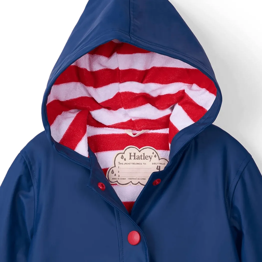 HATLEY Splash Rain Jacket | Navy & Red Size 4