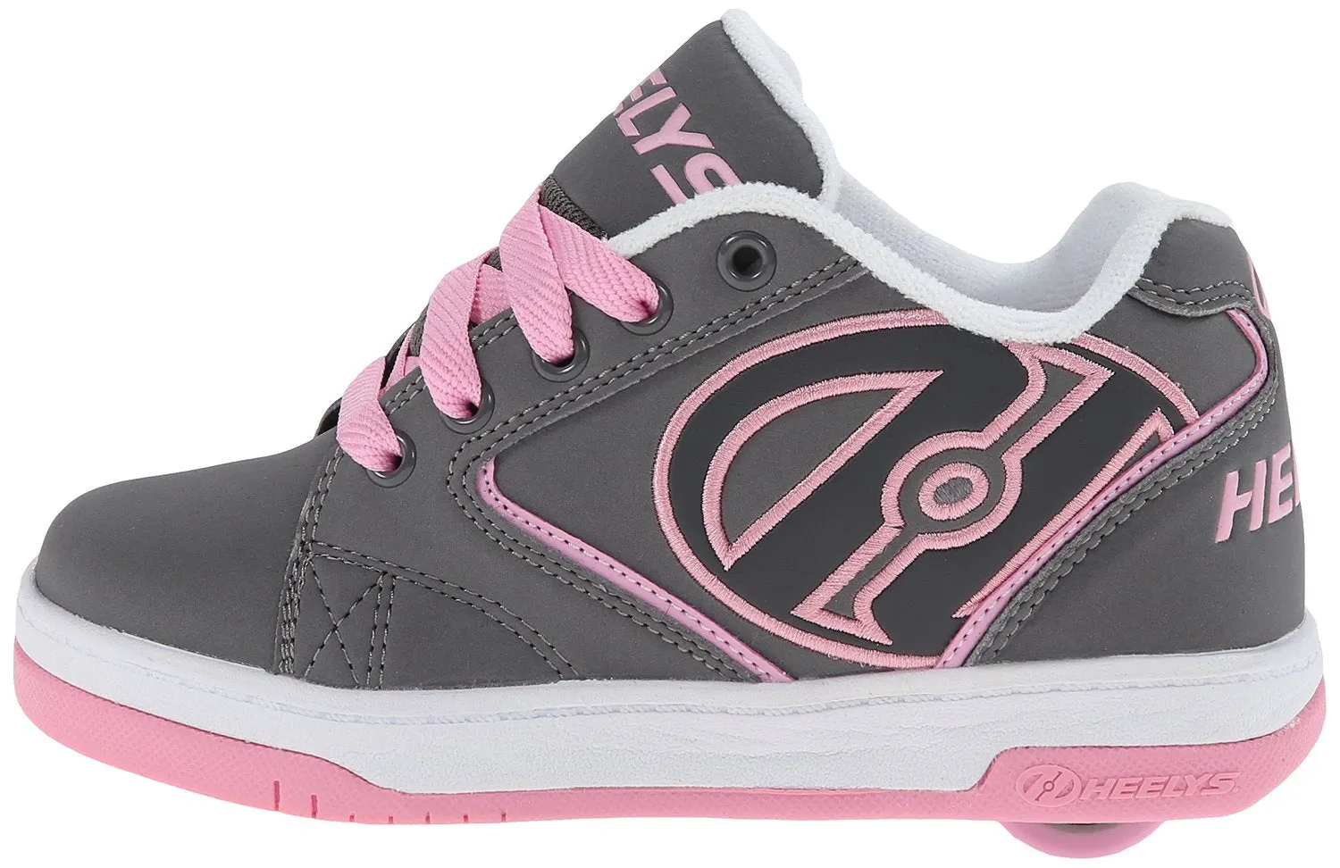 Heelys Propel Skate Shoe (Toddler-Little Kid-Big Kid), Grey-Orange, 8 M US Big Kid