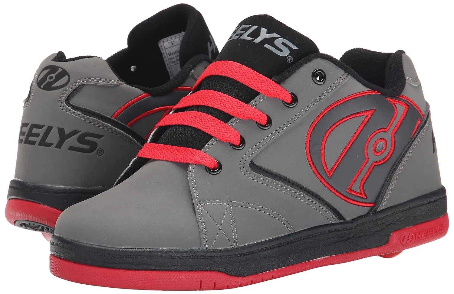 Heelys Propel Skate Shoe (Toddler-Little Kid-Big Kid), Grey-Orange, 8 M US Big Kid