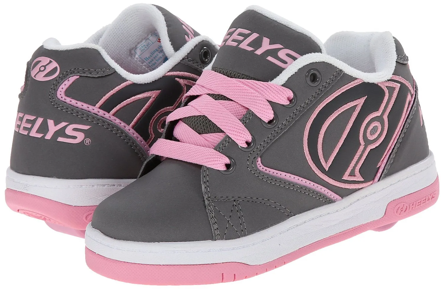 Heelys Propel Skate Shoe (Toddler-Little Kid-Big Kid), Grey-Orange, 8 M US Big Kid