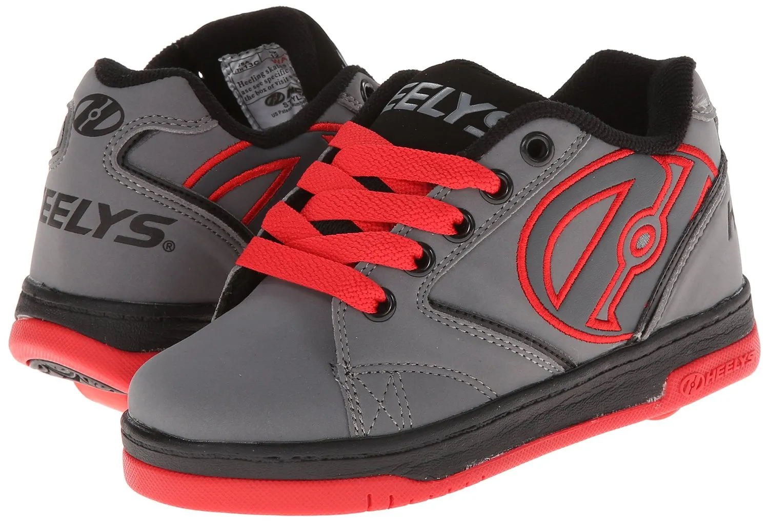 Heelys Propel Skate Shoe (Toddler-Little Kid-Big Kid), Grey-Orange, 8 M US Big Kid