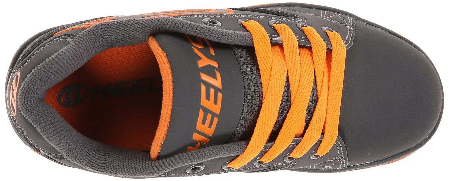 Heelys Propel Skate Shoe (Toddler-Little Kid-Big Kid), Grey-Orange, 8 M US Big Kid