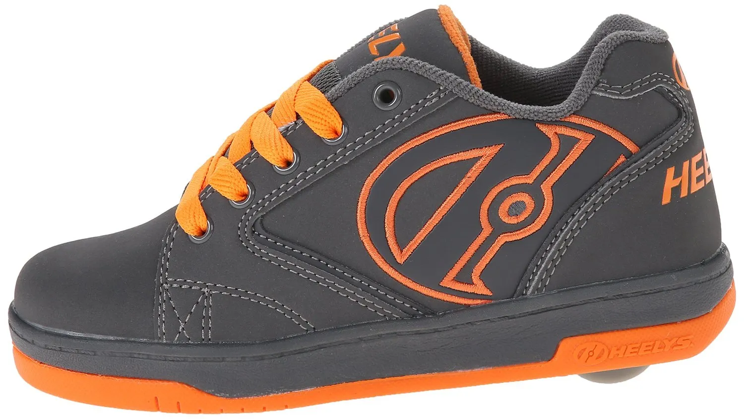 Heelys Propel Skate Shoe (Toddler-Little Kid-Big Kid), Grey-Orange, 8 M US Big Kid