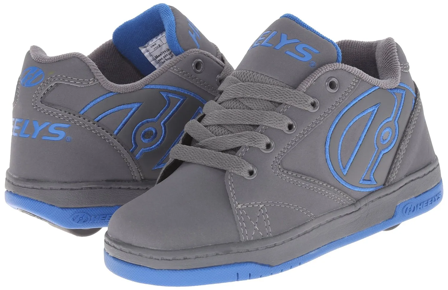 Heelys Propel Skate Shoe (Toddler-Little Kid-Big Kid), Grey-Orange, 8 M US Big Kid