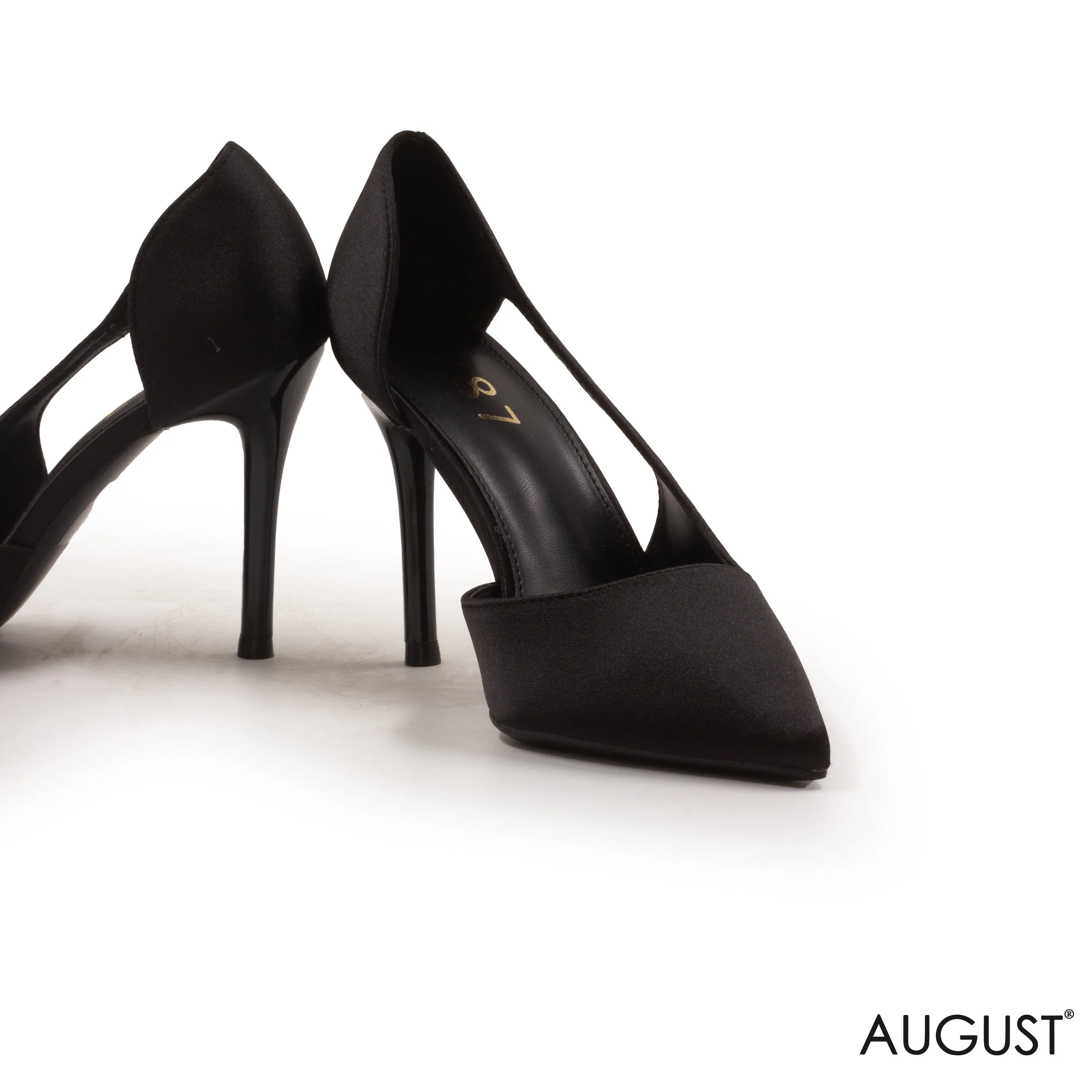 HIGH-HEEL SATIN SHOES