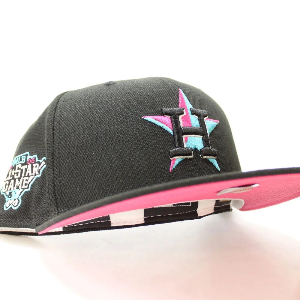 Houston Astros 2006 All-Star Game New Era 59Fifty Fitted Hat V2 (Glow in the Dark Black Beet Under Brim)