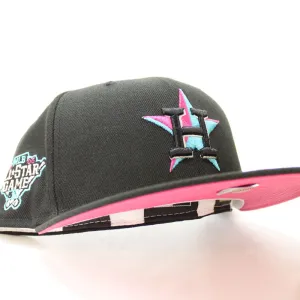 Houston Astros 2006 All-Star Game New Era 59Fifty Fitted Hat V2 (Glow in the Dark Black Beet Under Brim)