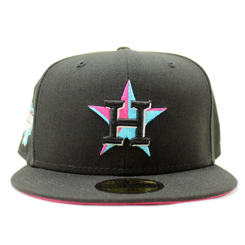 Houston Astros 2006 All-Star Game New Era 59Fifty Fitted Hat V2 (Glow in the Dark Black Beet Under Brim)