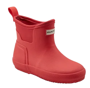 Hunter Little Kids Finley Pull On Waterproof Rain Boots - Medium Red
